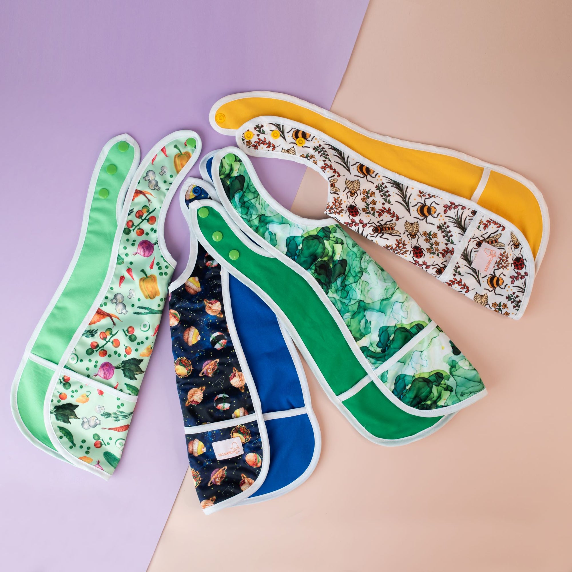 Reversible Bibs | Bundle - Buy 4 + Get 1 Free - Monarch