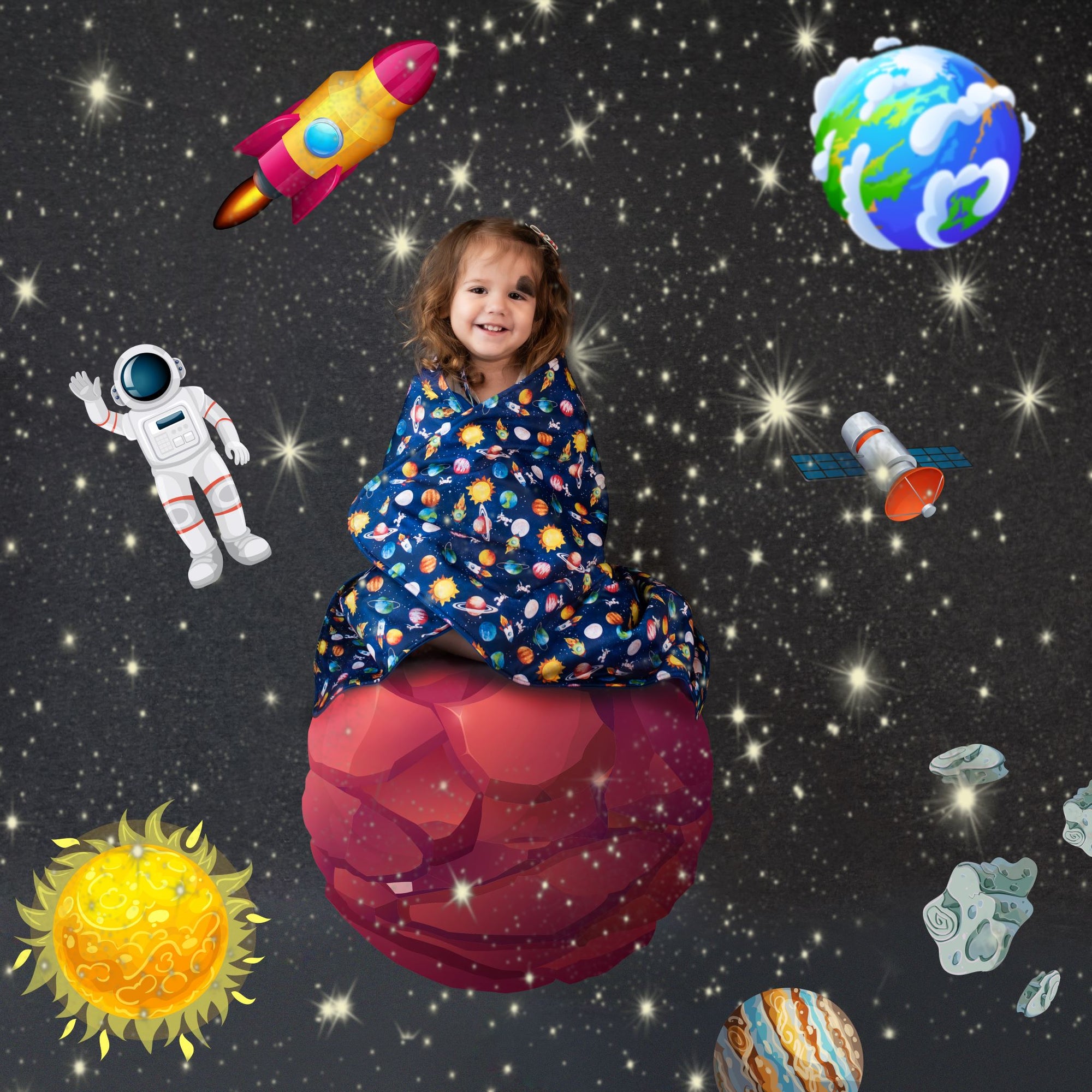 Wipe-Clean Change Mat | Blast Off - Monarch