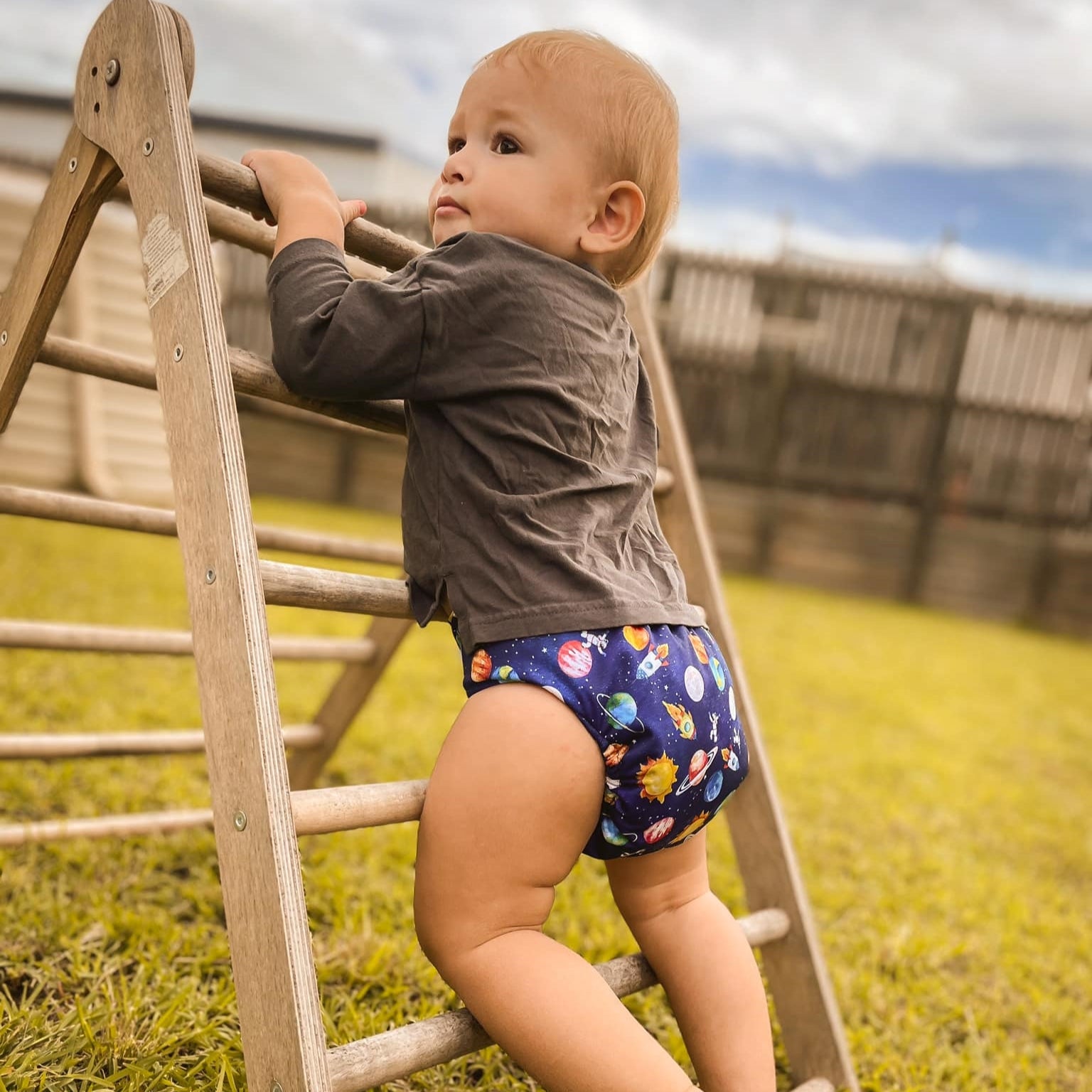 Ultimate Wipeable Cloth Nappy | Blast Off - Monarch