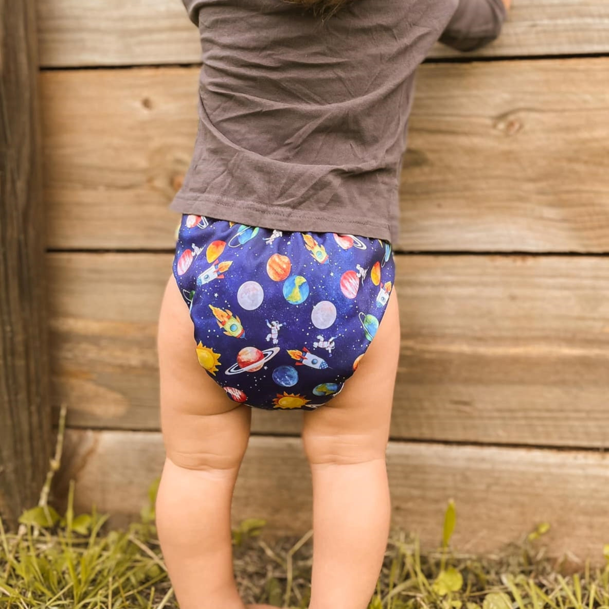 Ultimate Wipeable Cloth Nappy | Blast Off - Monarch