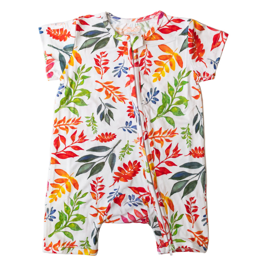 Bamboo Romper (Bootysuit) 1.0 I | Four Seasons - Short Sleeved - Monarch