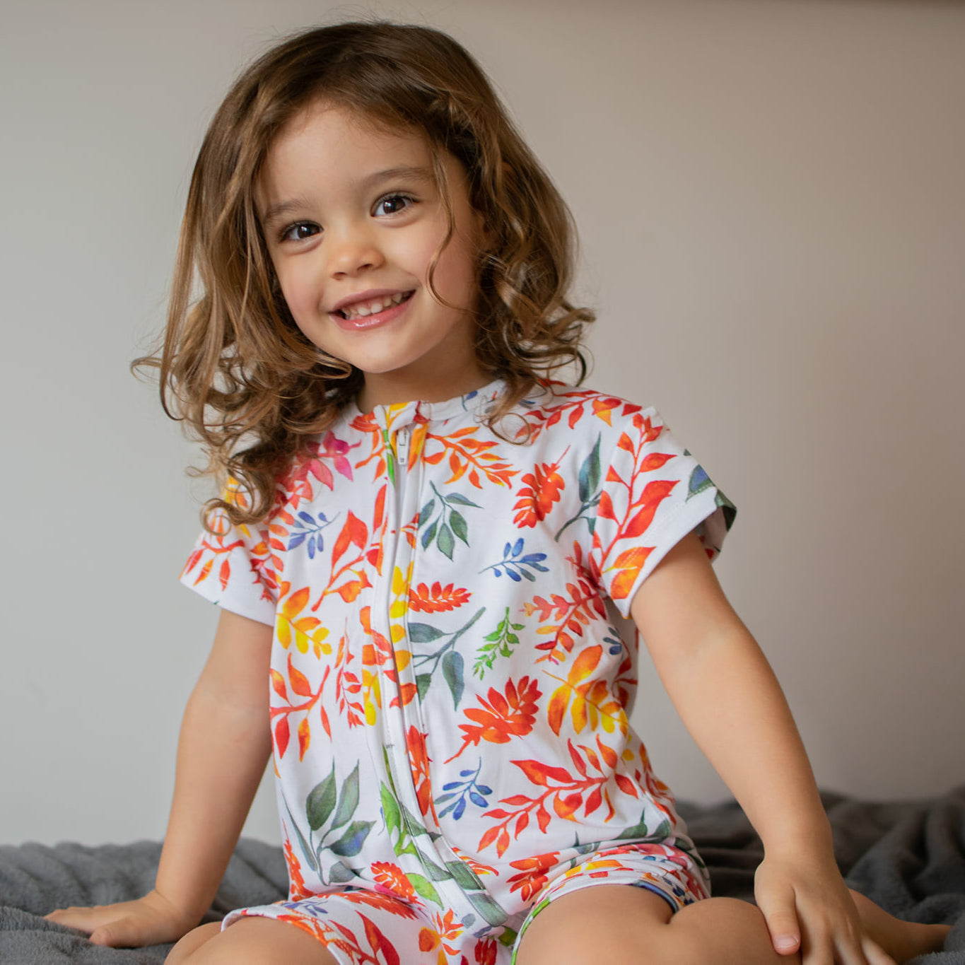 Bamboo Romper (Bootysuit) 1.0 I | Four Seasons - Short Sleeved - Monarch