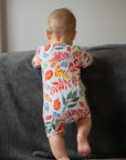 Bamboo Romper (Bootysuit) 1.0 I | Four Seasons - Short Sleeved - Monarch