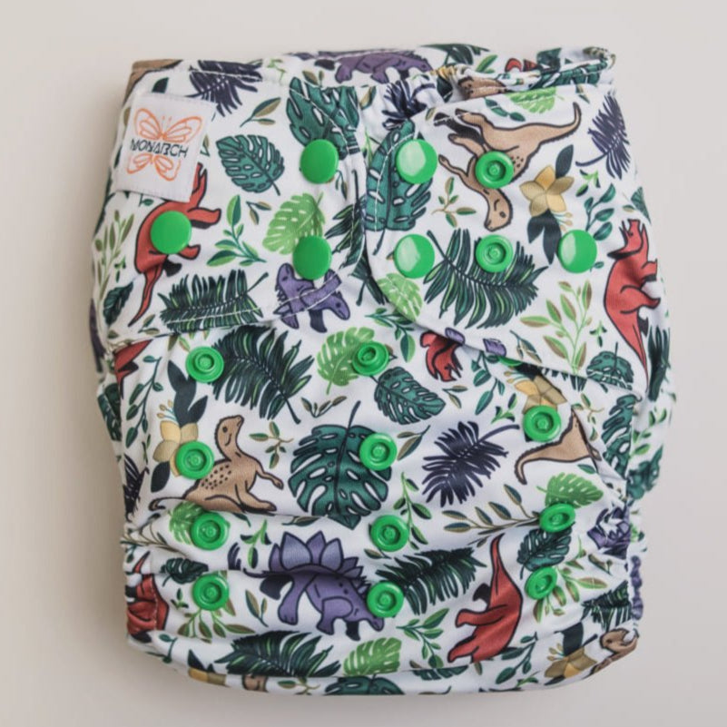 Classic Reusable Cloth Nappy 1.0 | Prehistoric - Monarch