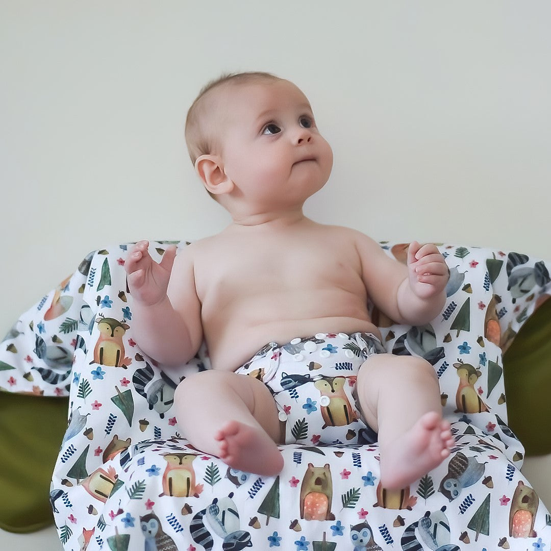 Classic Reusable Cloth Nappy 1.0 | Woodland Friends - Monarch