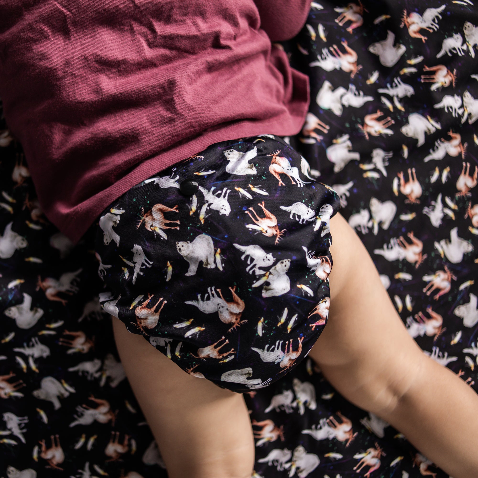 Ultimate Wipeable Cloth Nappy | Disco Bears (Nap Edition) - Monarch