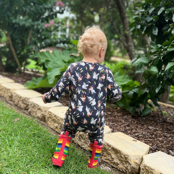 Bamboo Romper (Bootysuit) 1.0 | Disco Bears - Long and Short Sleeved - Monarch