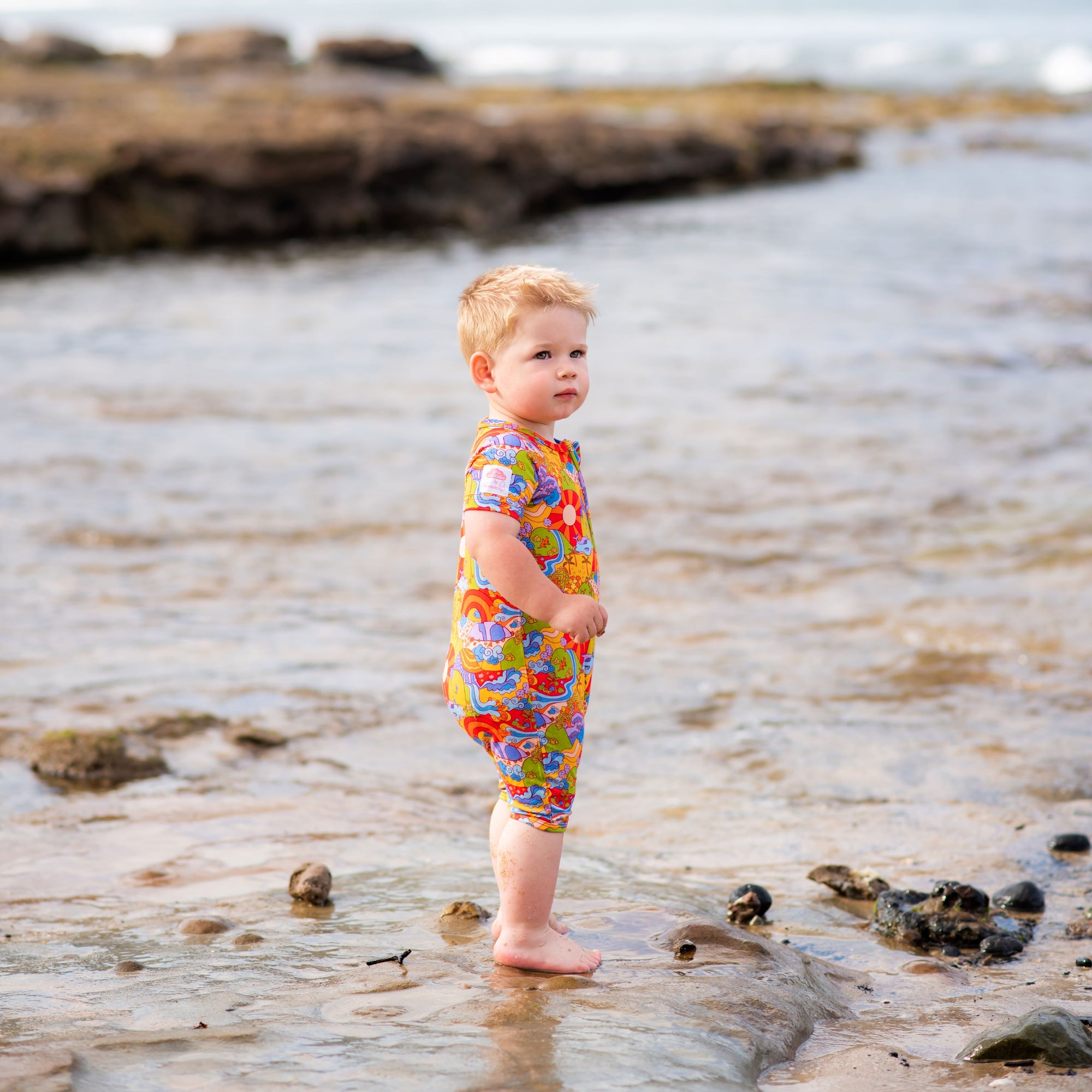 Bamboo Romper (Bootysuit) 3.0 | Ellie Whittaker - Sunburst Country - Short Sleeved - Monarch