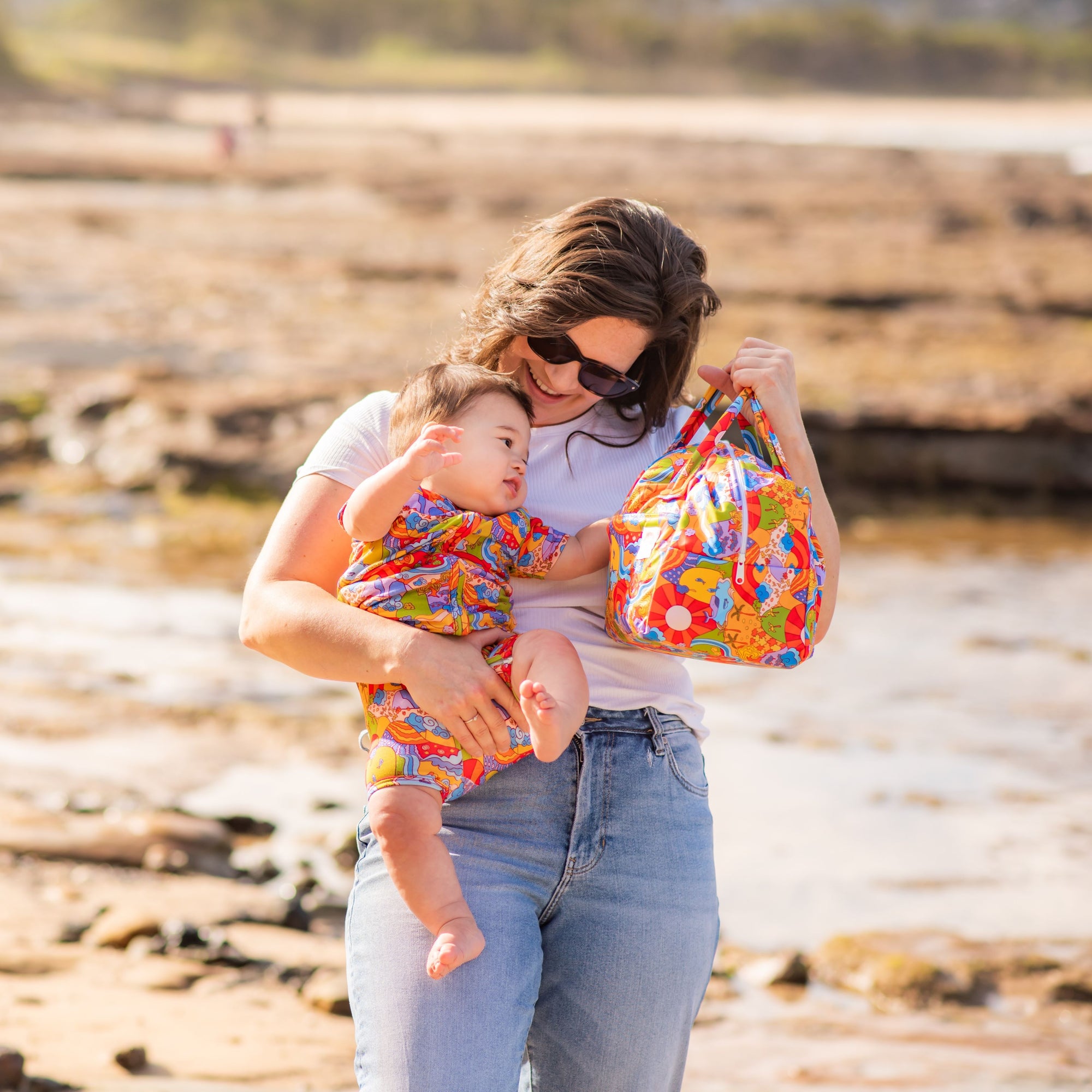 Bamboo Romper (Bootysuit) 3.0 | Ellie Whittaker - Sunburst Country - Short Sleeved - Monarch