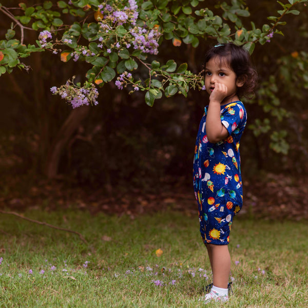 Bamboo Romper (Bootysuit) 3.0 | Blast Off - Long and Short Sleeved - Monarch