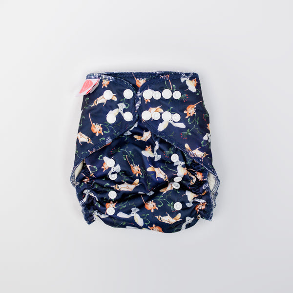 V1 Hybrid Fitted Nappy Cover | Moonlight Mischief (OSFM Only) - Monarch