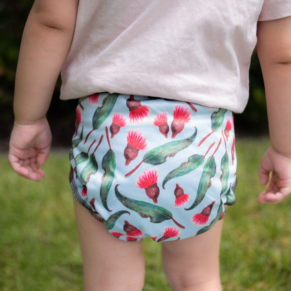 V2 Hybrid Fitted Nappy Cover | Native Gum - Monarch