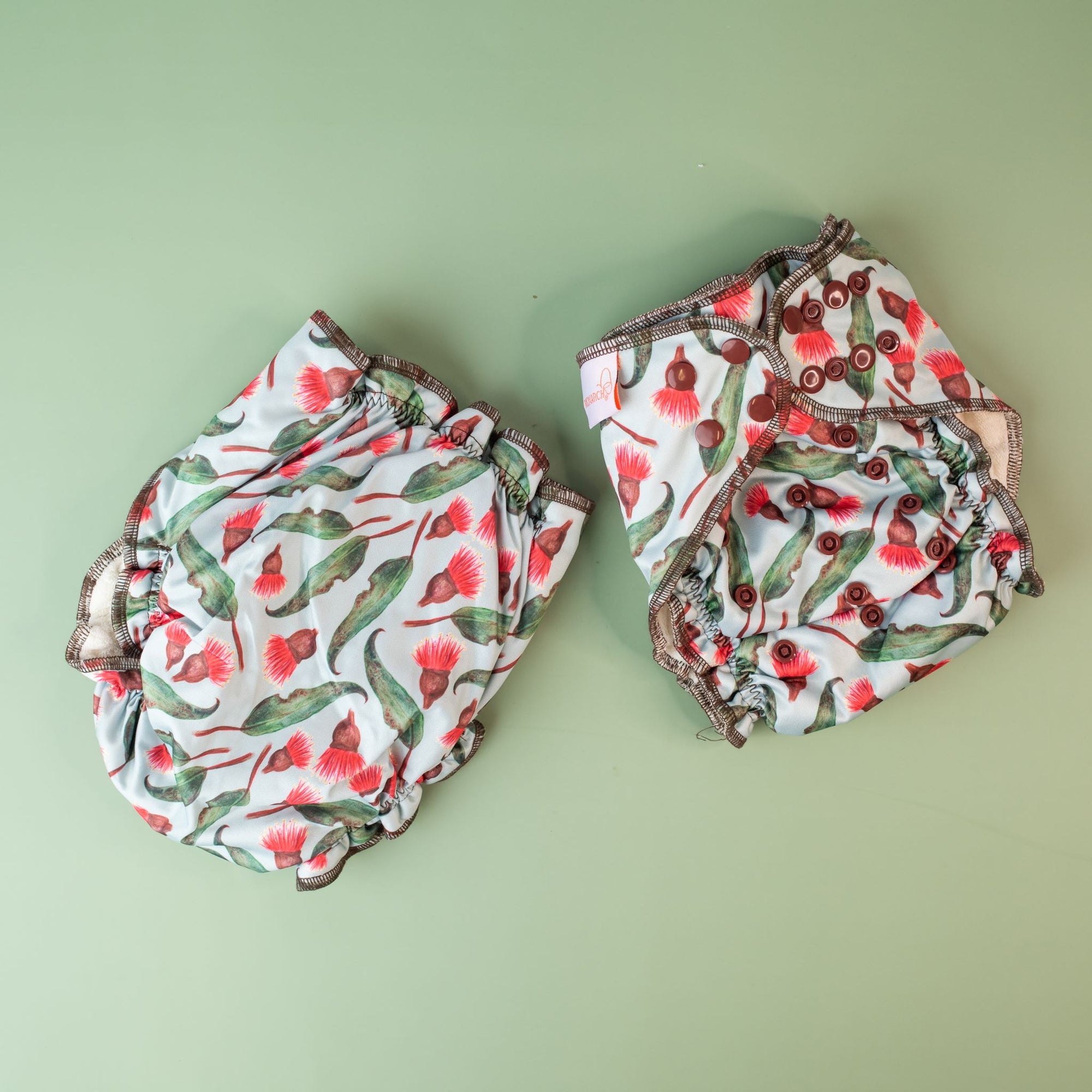 V2 Hybrid Fitted Nappy Cover | Native Gum - Monarch