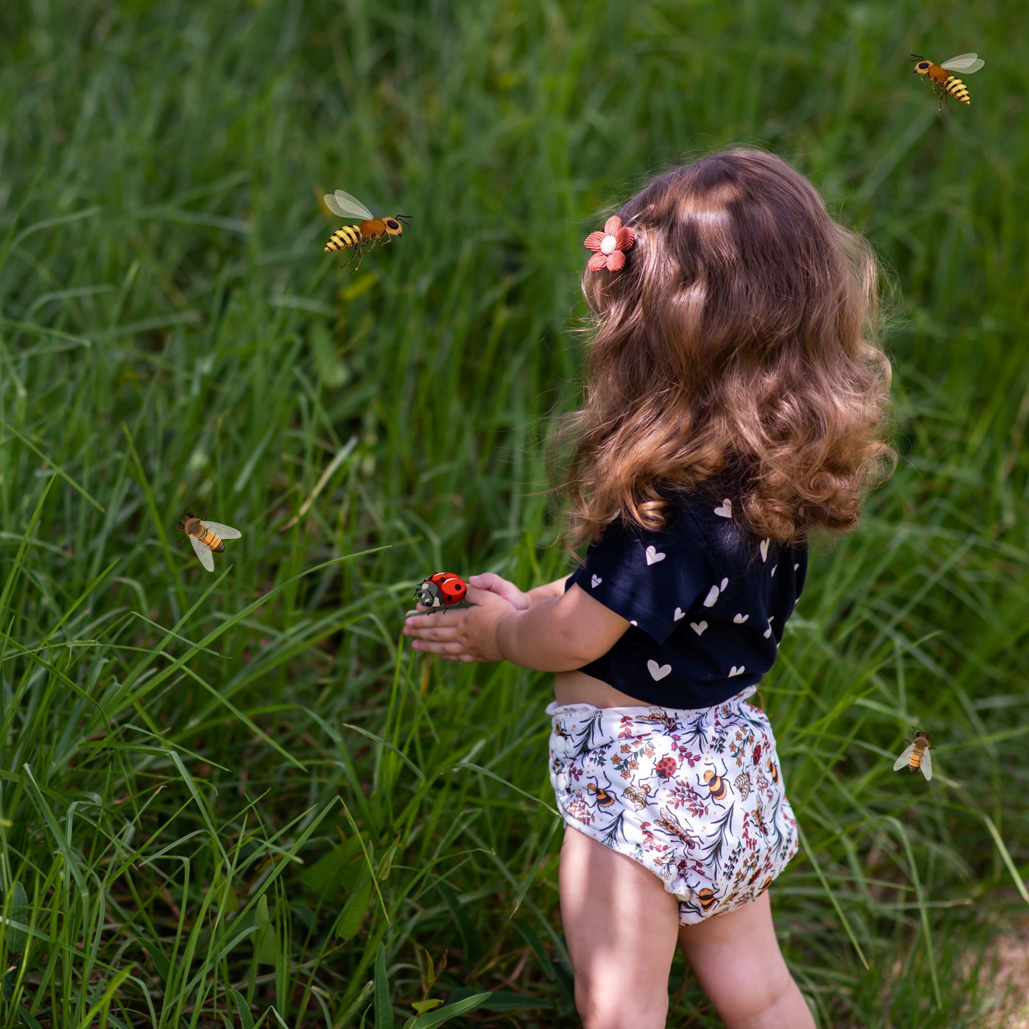 V2 Hybrid Fitted Nappy Cover | Jitterbug - Monarch