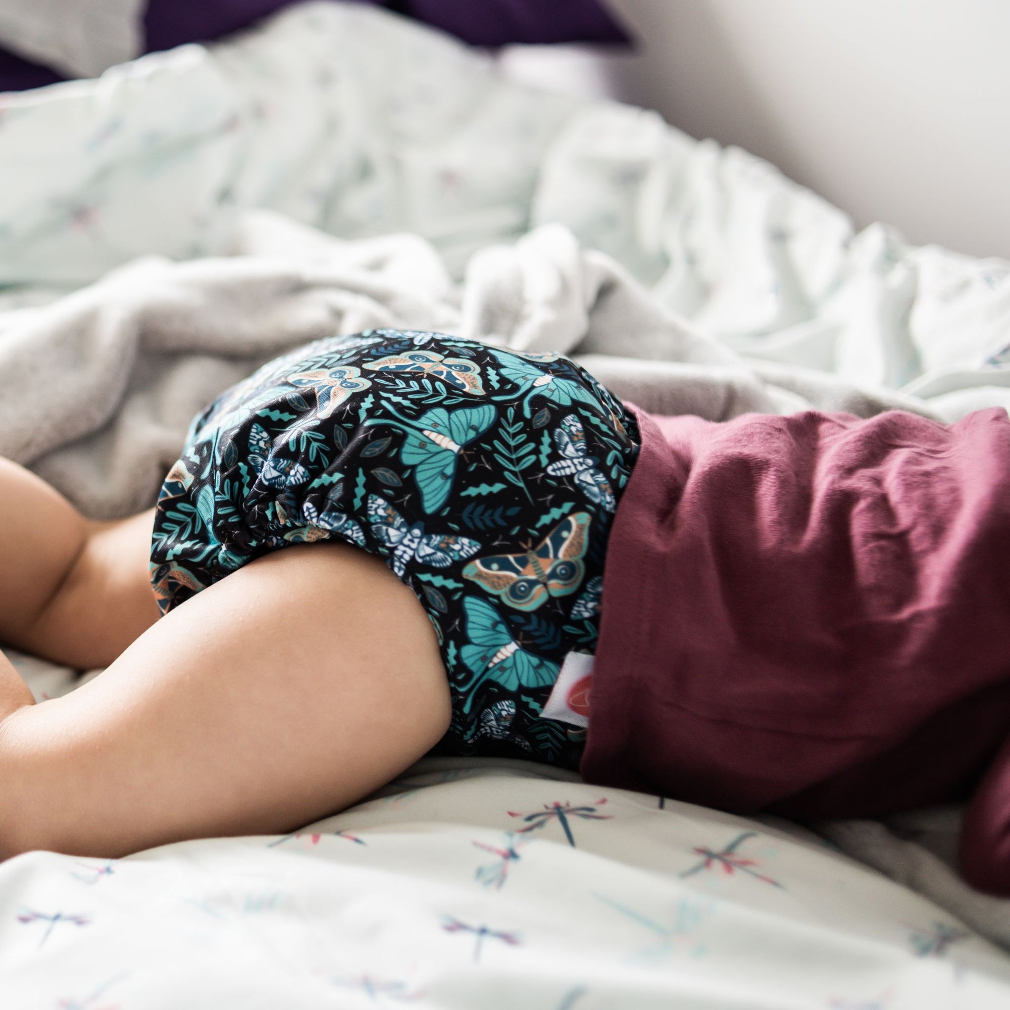 Ultimate Wipeable Cloth Nappy | Twilight Flight (Nap Edition) - Monarch