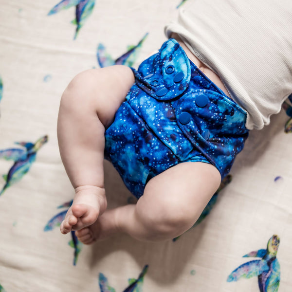 Ultimate Wipeable Cloth Nappy | Snowstorm (Nap Edition) - Monarch