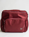 [SECONDS] 4-in-1 Nappy Backpack | Cranberry - Monarch