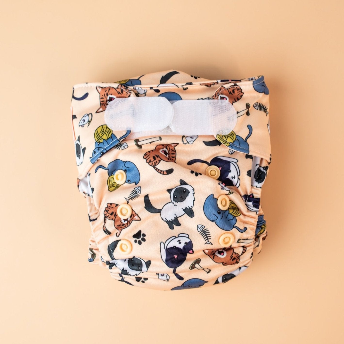 Newborn Wipeable Nappy | Feline Good - Monarch