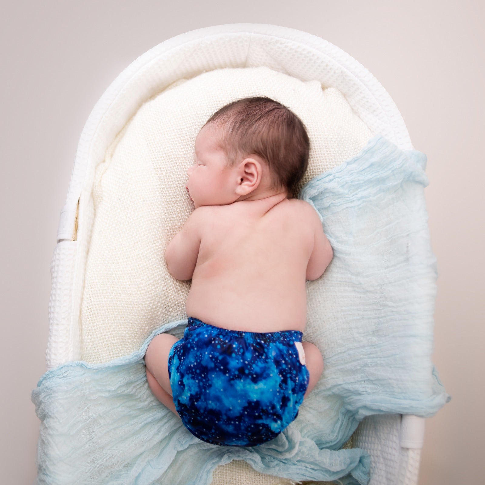 Newborn Wipeable Nappy | Snowstorm - Monarch