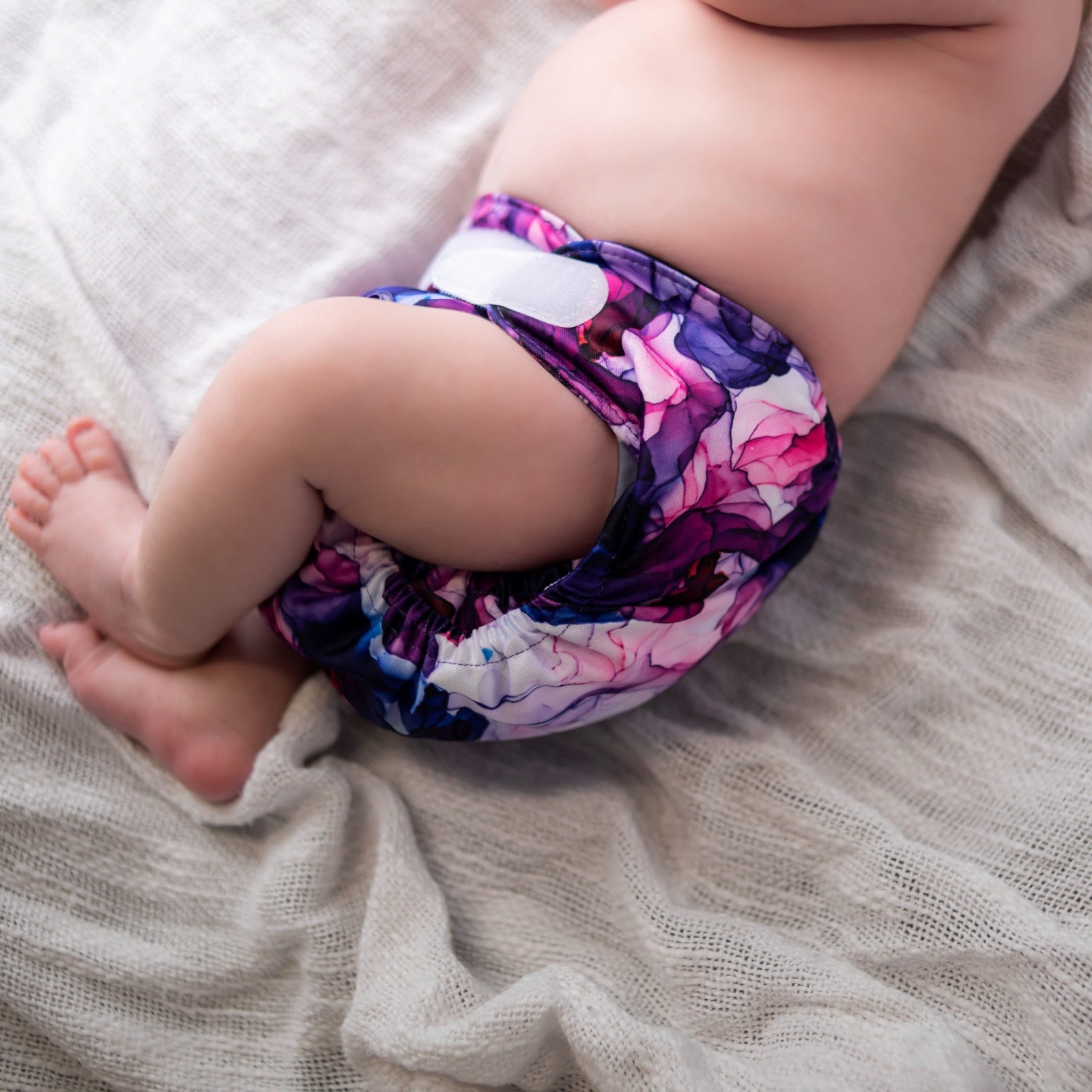Newborn Wipeable Nappy | Ultraviolet - Monarch