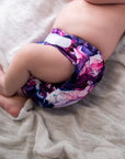 Newborn Wipeable Nappy | Ultraviolet - Monarch