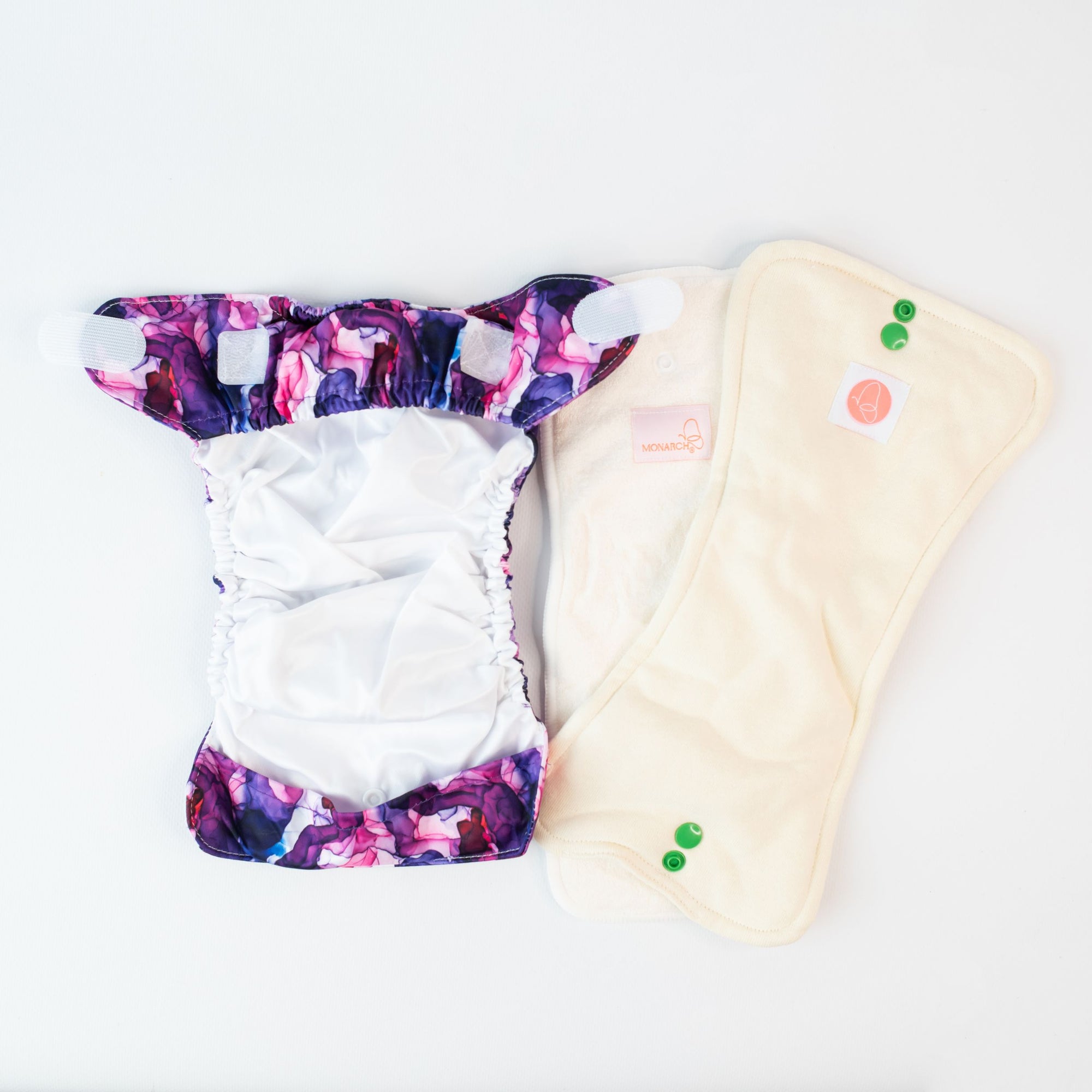 Newborn Wipeable Nappy | Ultraviolet - Monarch