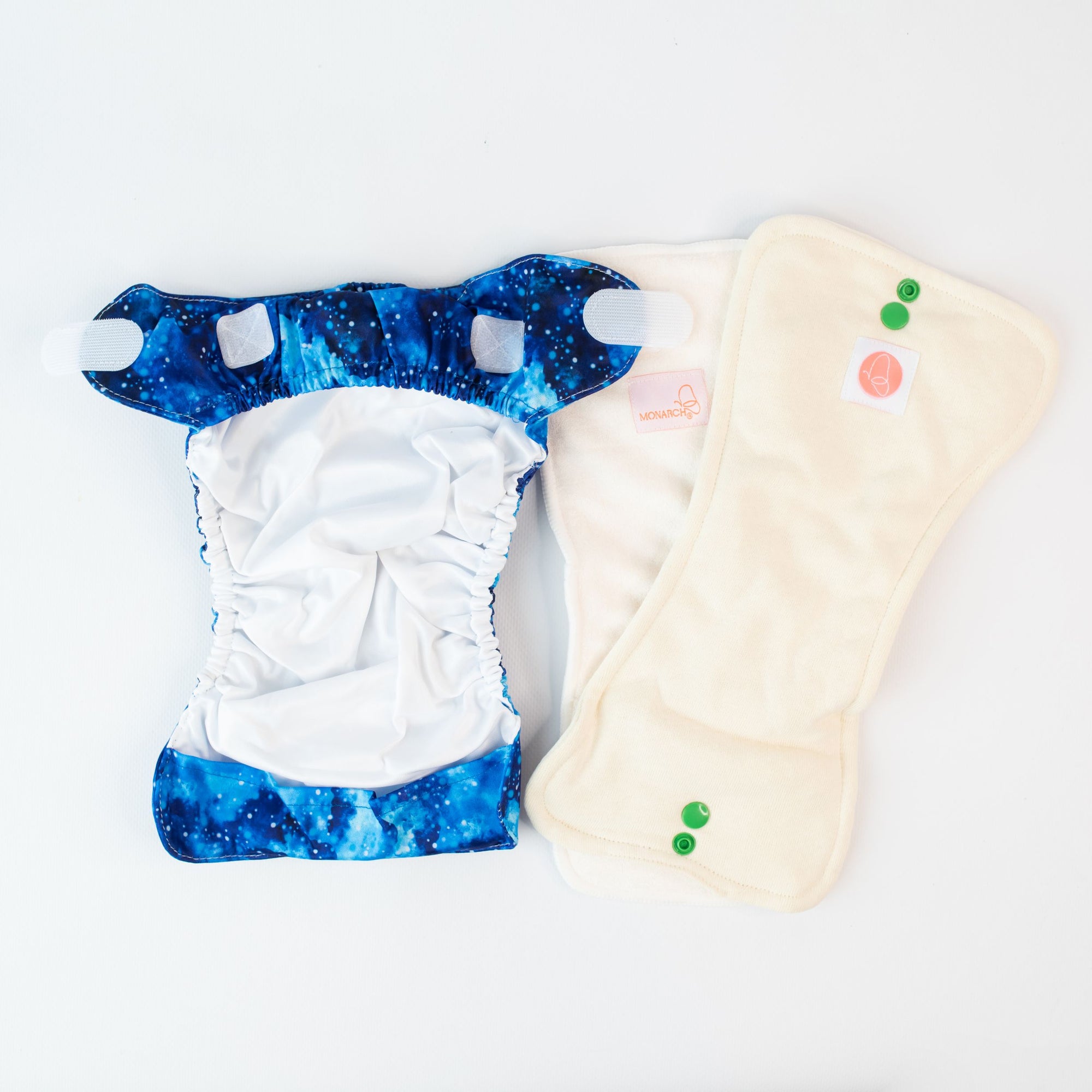 Newborn Wipeable Nappy | Snowstorm - Monarch
