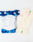 Newborn Wipeable Nappy | Snowstorm - Monarch