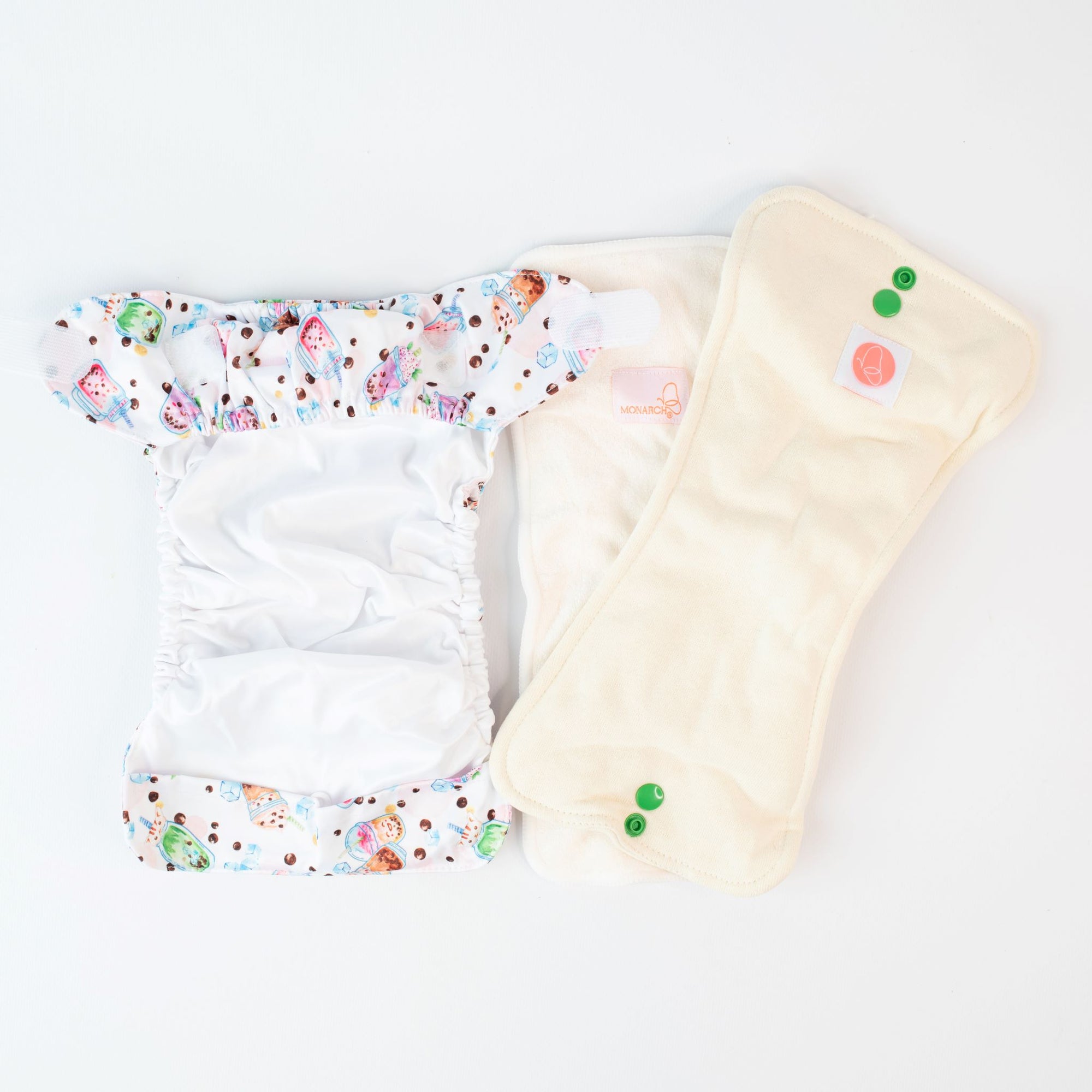 Newborn Wipeable Nappy | Bubba Tea - Monarch