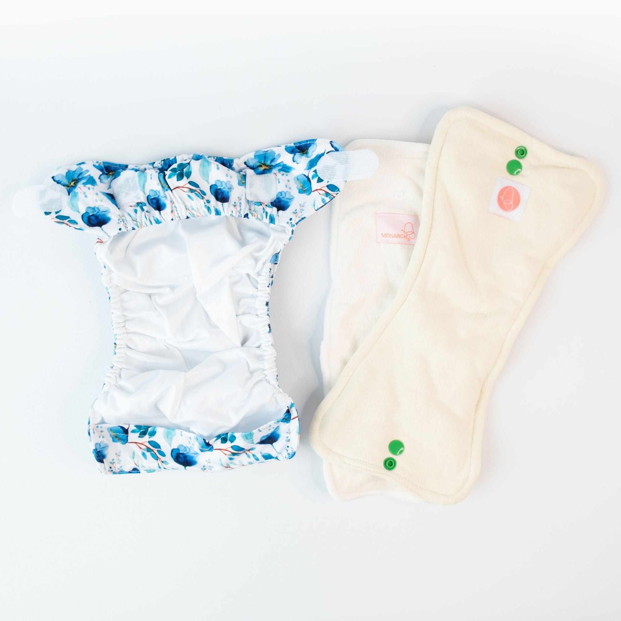 Newborn Wipeable Nappy | Ocean Meadow - Monarch