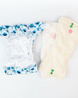 Newborn Wipeable Nappy | Ocean Meadow - Monarch