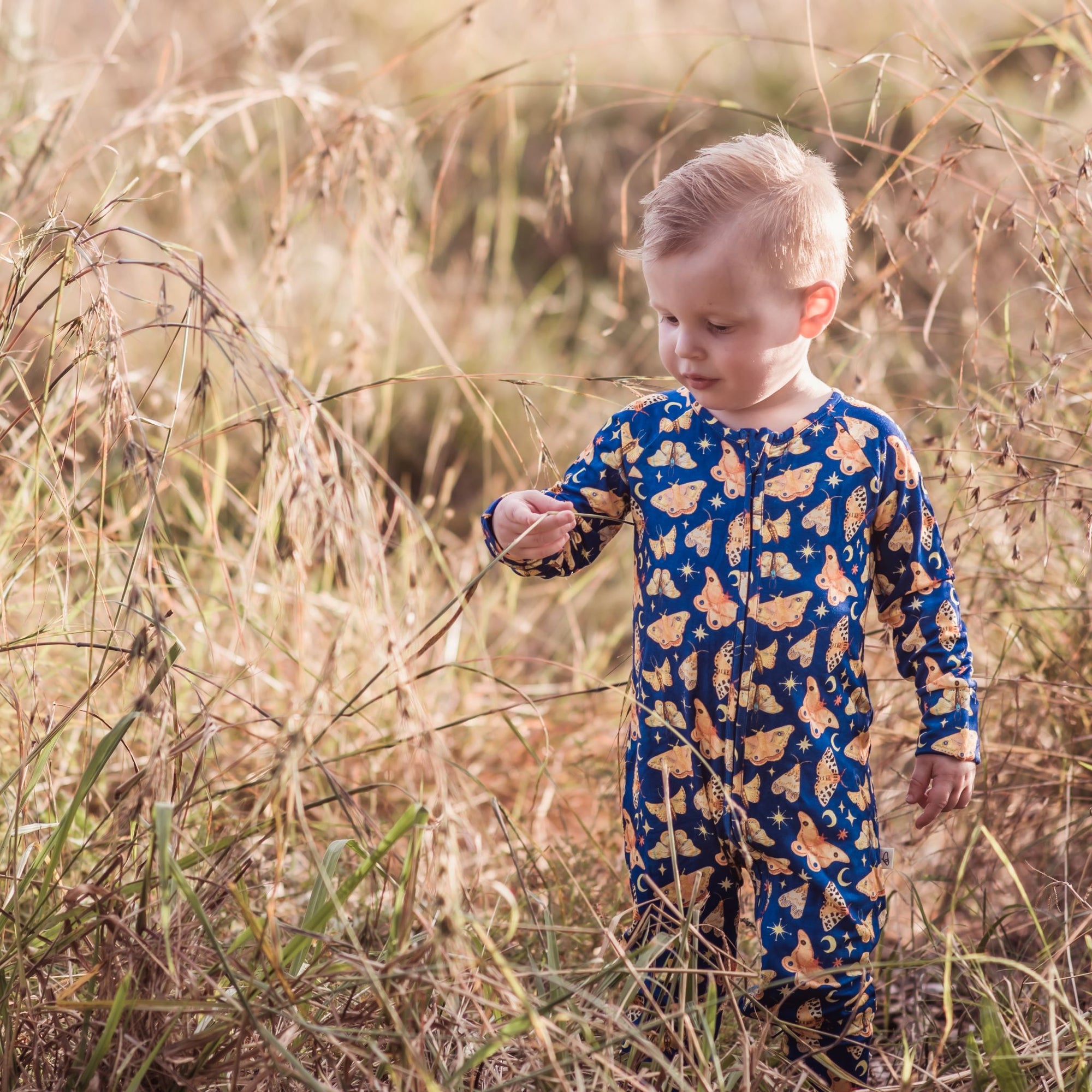 Bamboo Romper (Bootysuit) 2.0 | Nightlight - Long Sleeved - Monarch