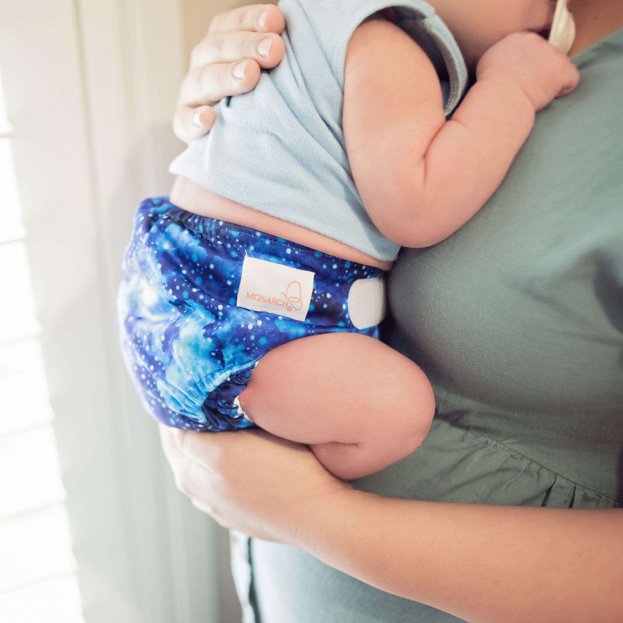 Newborn Wipeable Nappy | Snowstorm - Monarch