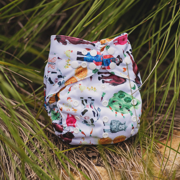 Ultimate Wipeable Cloth Nappy | Anything Grows - Monarch
