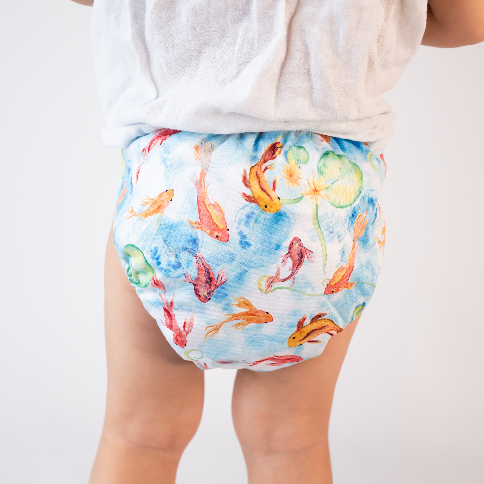 Ultimate Wipeable Cloth Nappy | Feeling Koi - Monarch