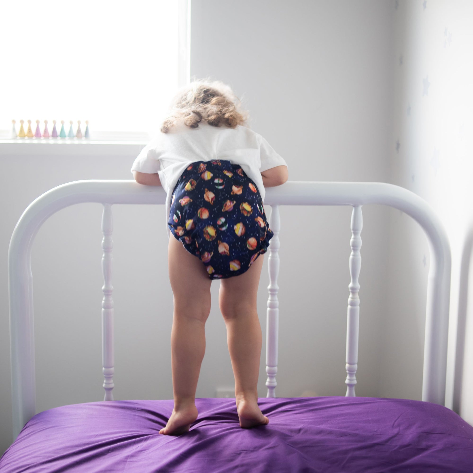 V2 Hybrid Fitted Nappy Cover | Universal Language - Monarch