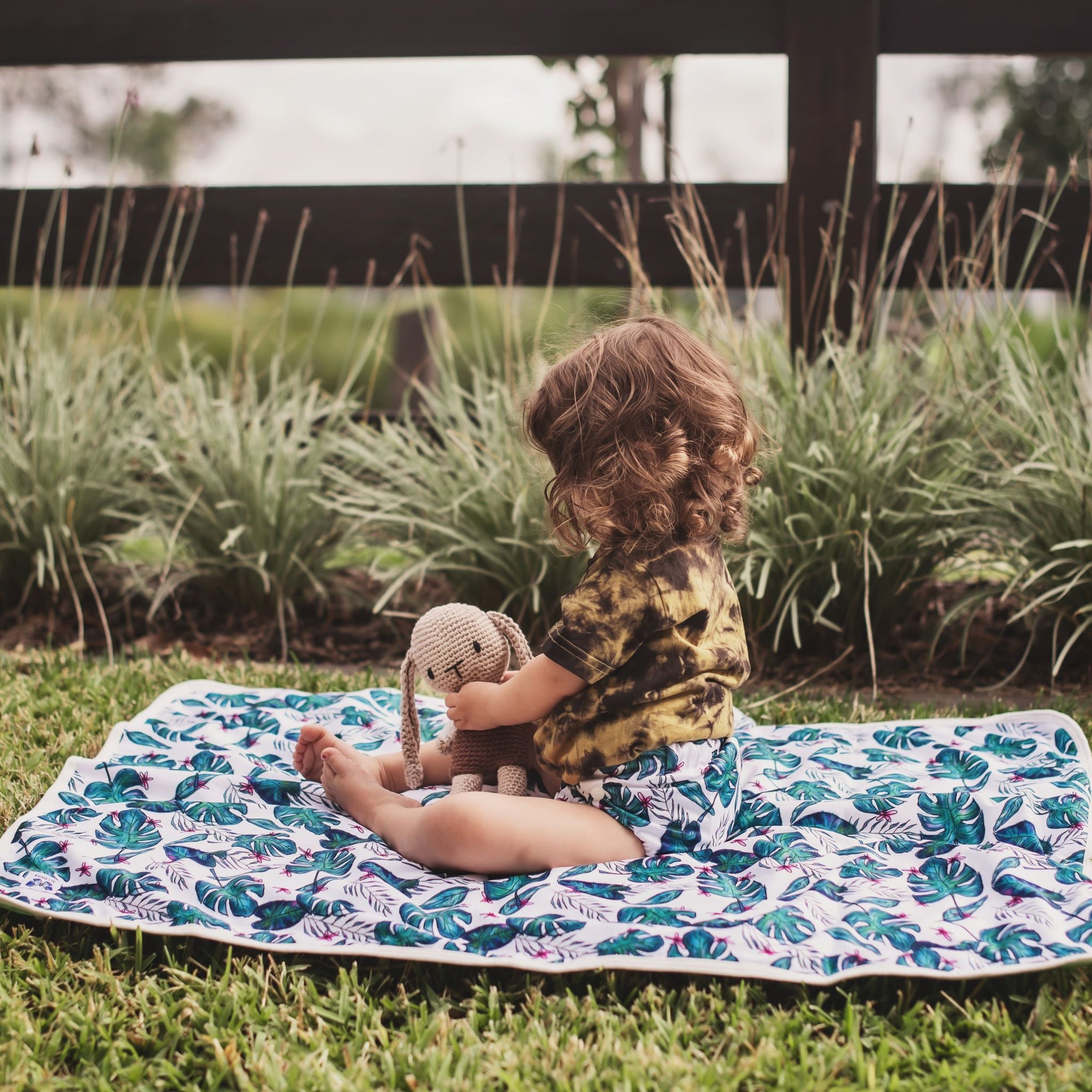 Alcmena | V1.5 Reusable Pocket Nappy | Jungle Fern - Monarch