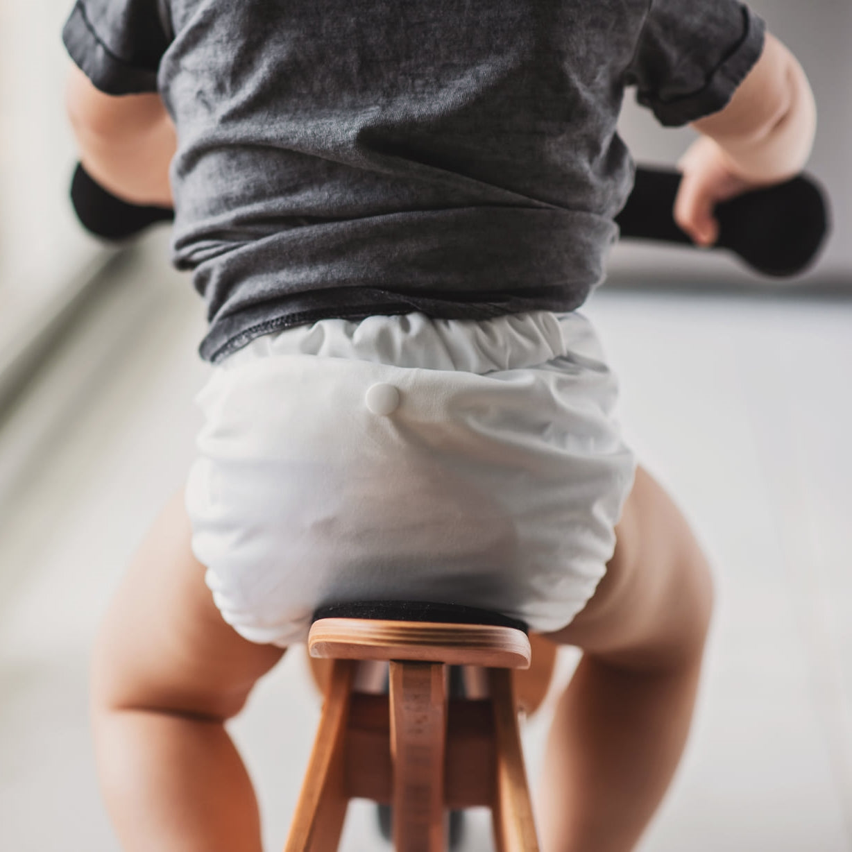 Alcmena | V1.5 Reusable Pocket Nappy | Clara-ty White - Monarch