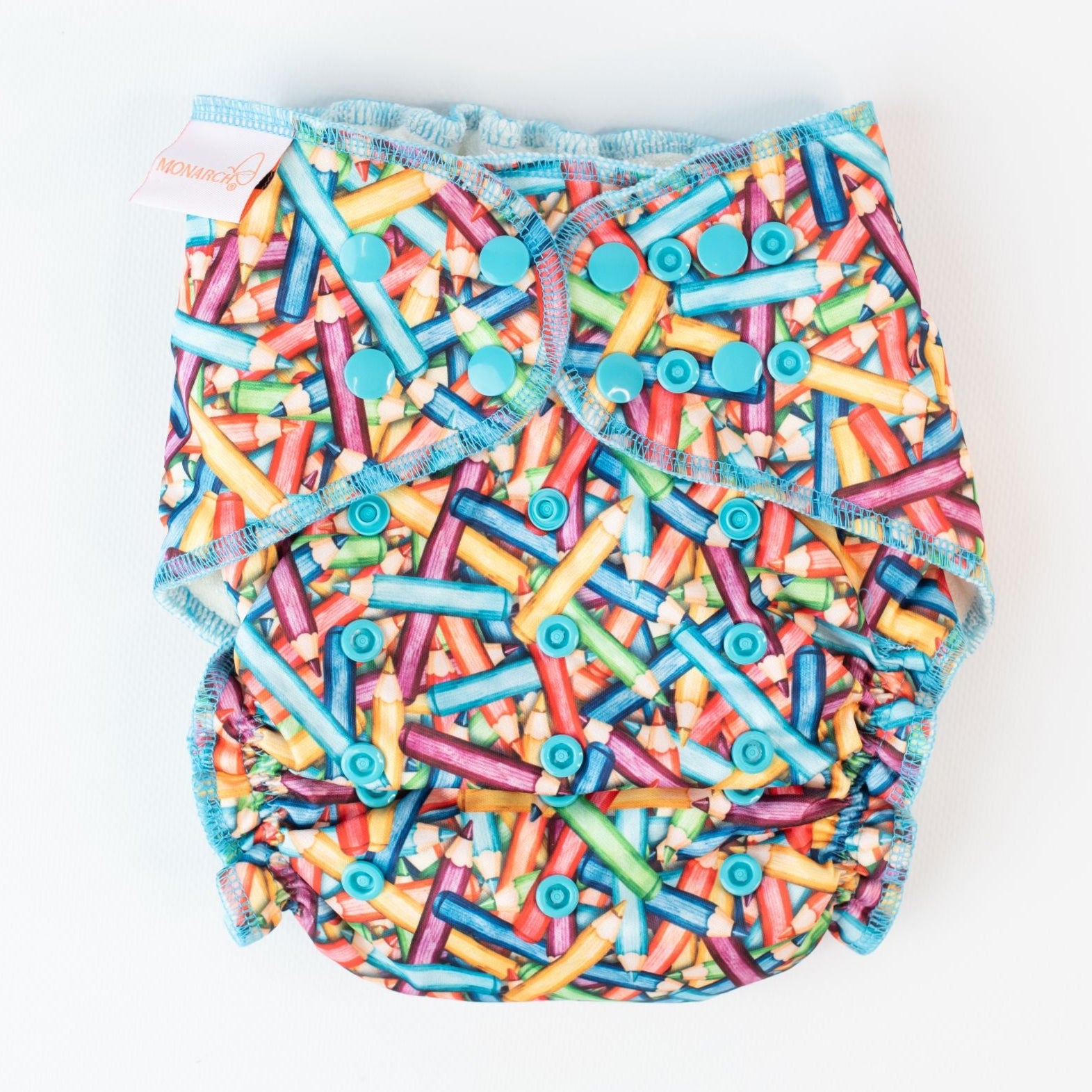 V2 Hybrid Fitted Nappy Cover | Art Attack - Monarch