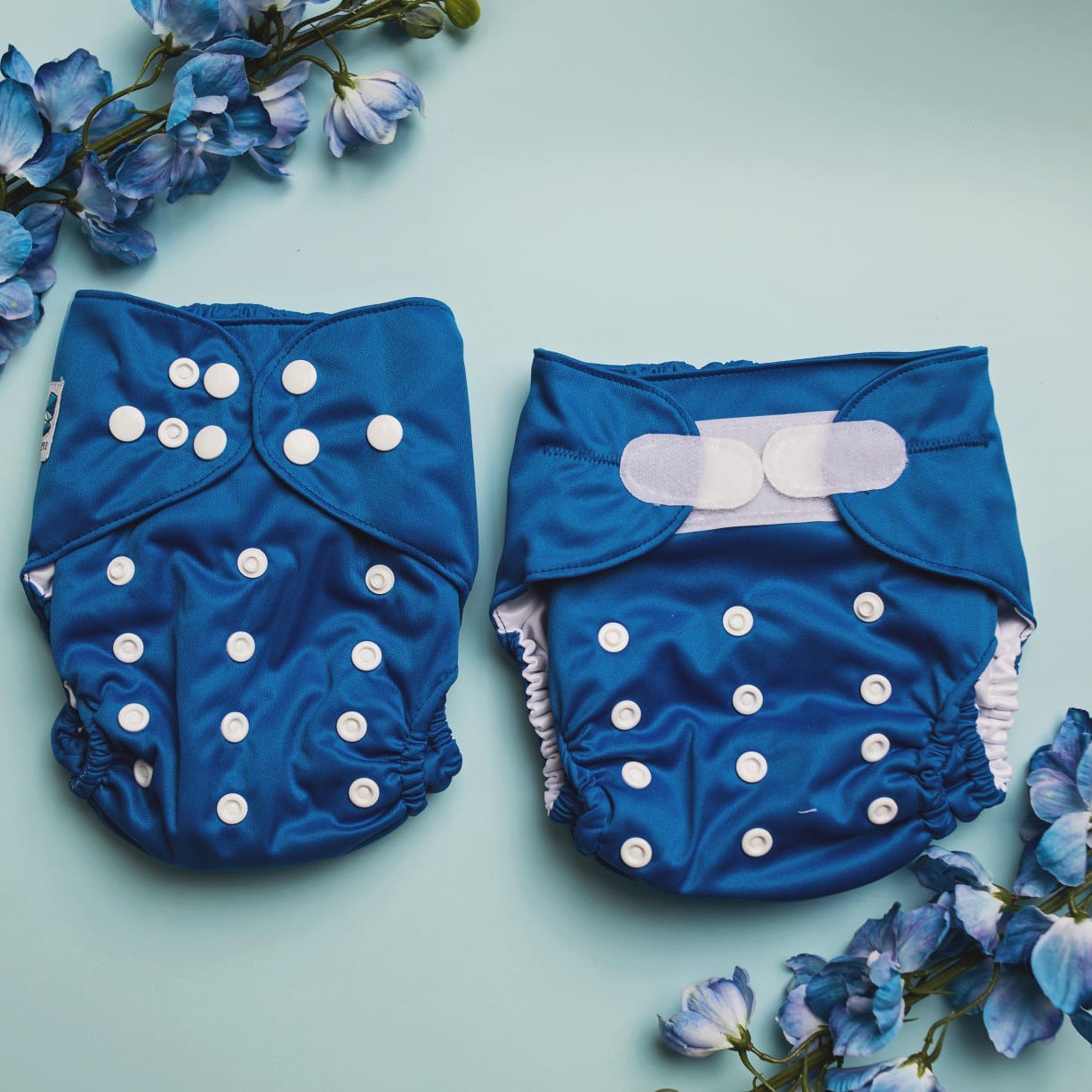 Alcmena | V3.5 Snap & Wipe Nappy | Archer Blue - Monarch