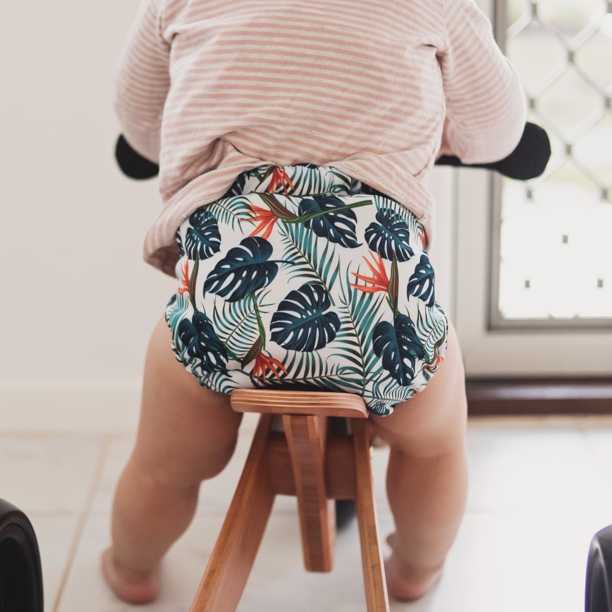 Alcmena | V3.5 Snap & Wipe Cloth Nappy | Fern Down For What - Monarch