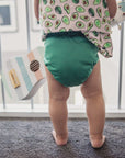 Alcmena | V3.5 Snap & Wipe Cloth Nappy | Leeloo Green (Hook & Loop Only) - Monarch