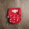Alcmena | V3.5 Snap & Wipe Cloth Nappy | Ruby Red | Hook & Loop Only - Monarch
