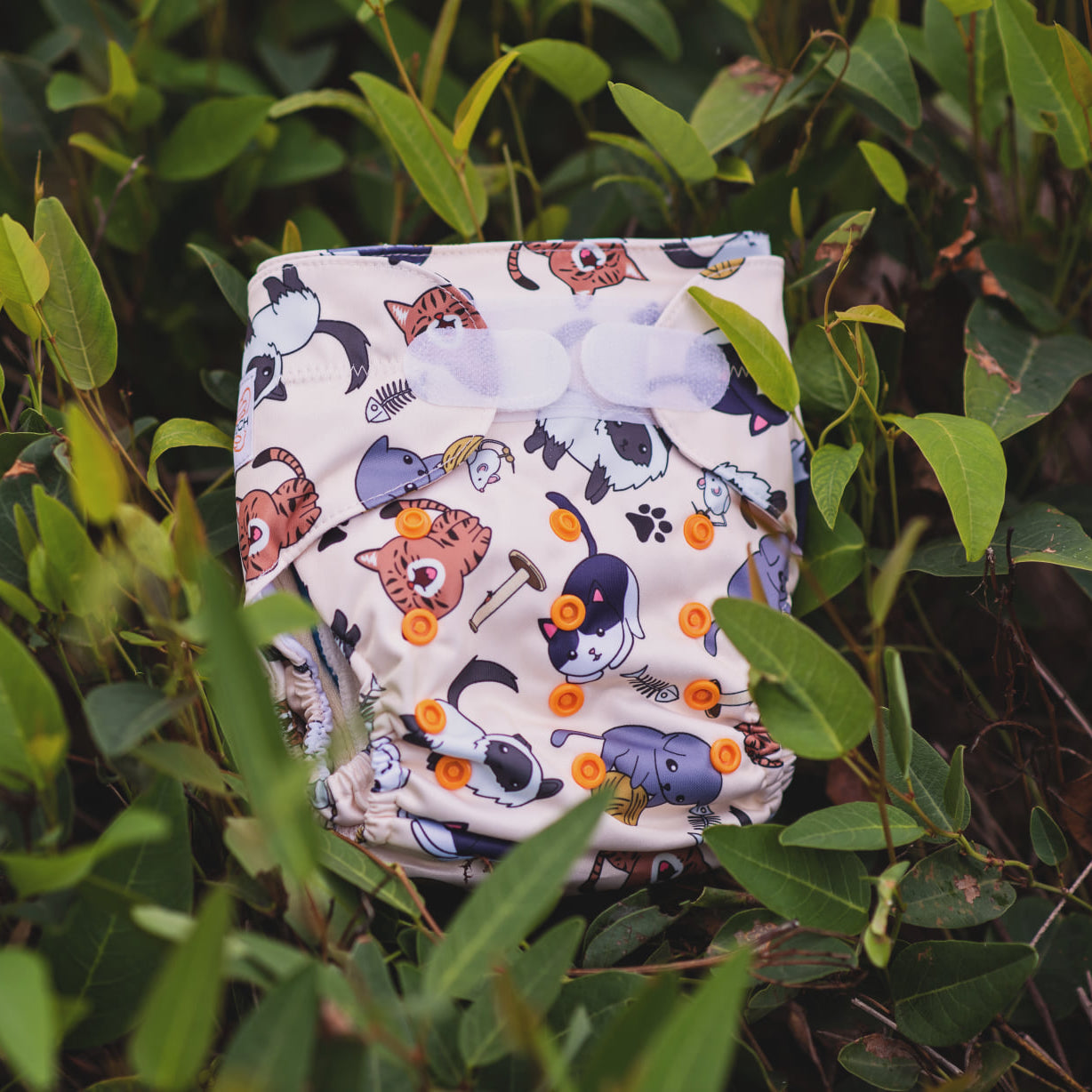 Ultimate Wipeable Cloth Nappy | Feline Good (H&L Only) - Monarch