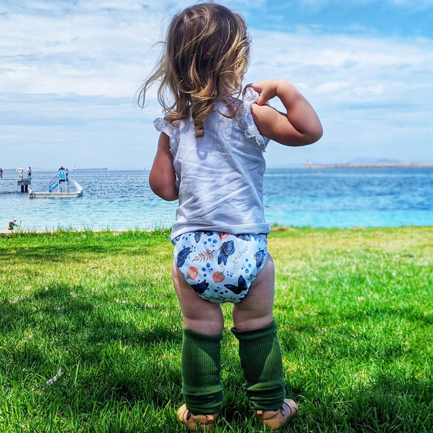 Ultimate Wipeable Cloth Nappy | Alcmena Flora - Monarch