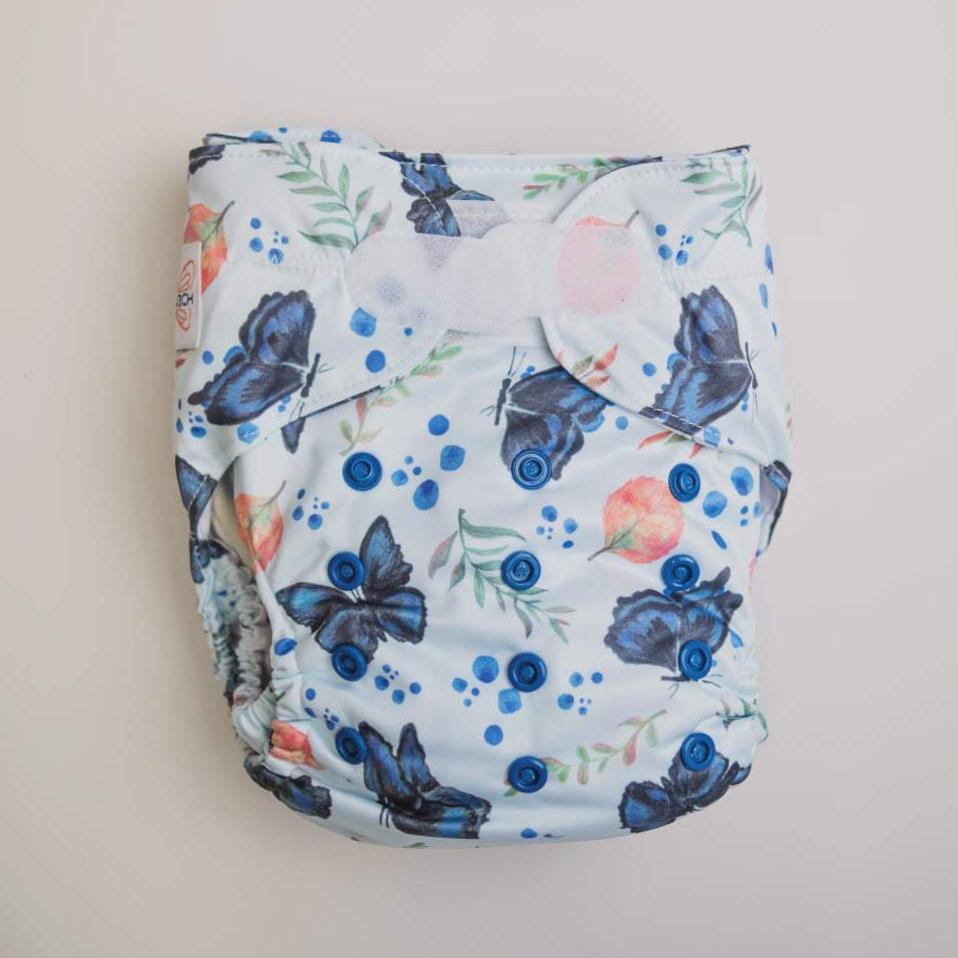 Ultimate Wipeable Cloth Nappy | Alcmena Flora - Monarch